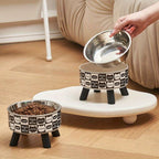 Elevated Cat Feeding Bowl with Stand