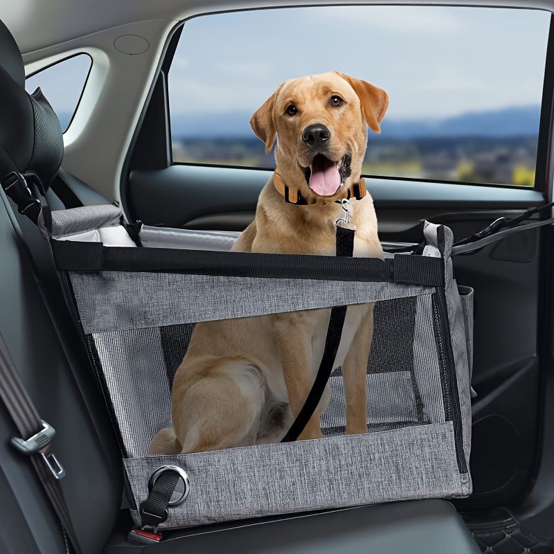 Dog Car Seat Basket with Buckle Closure